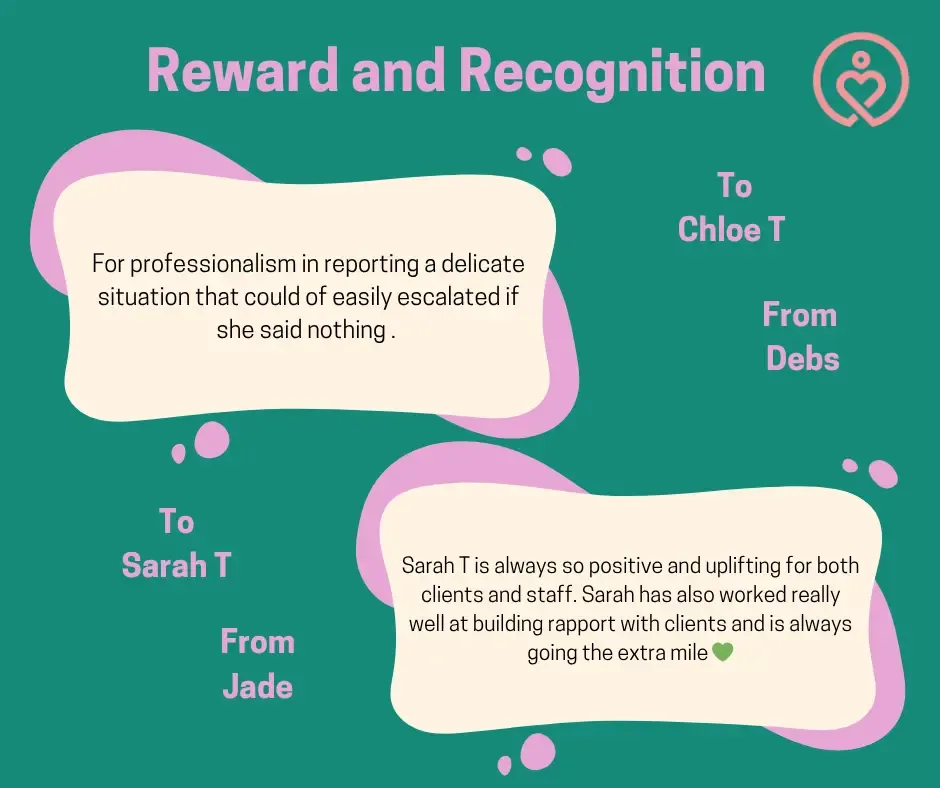 Reward & Recognition shout-outs from 26 May 2026