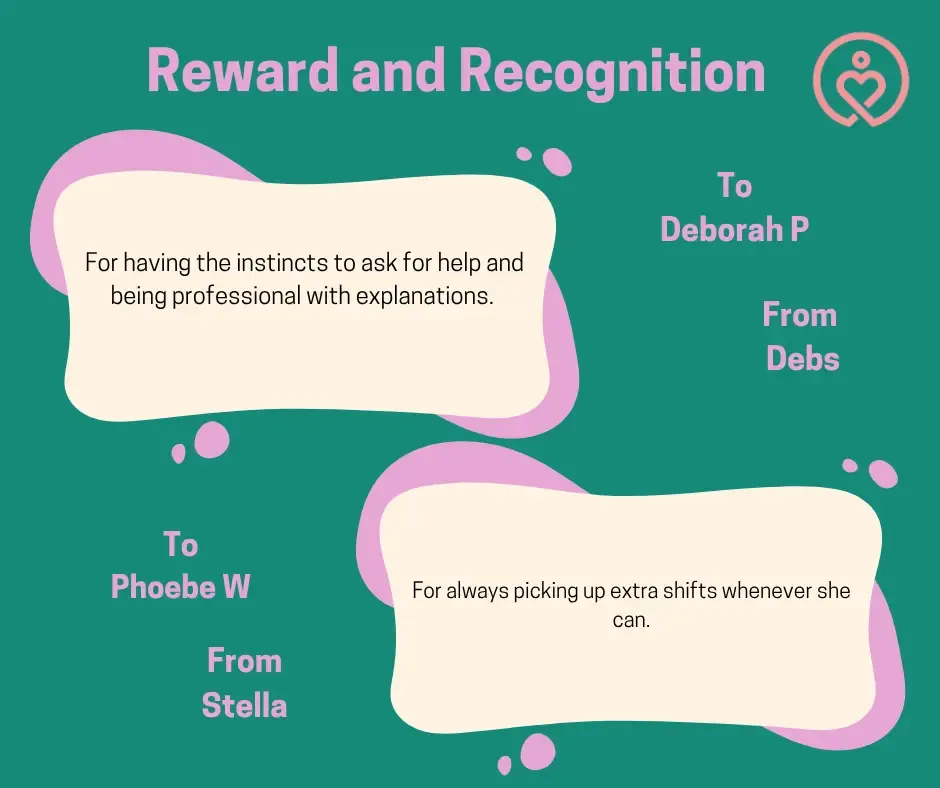 Reward & Recognition shout-outs from 26 May 2026